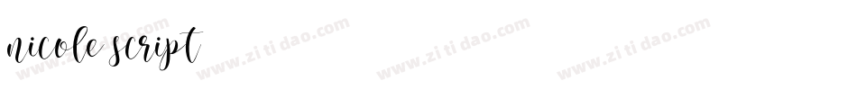 nicole script字体转换